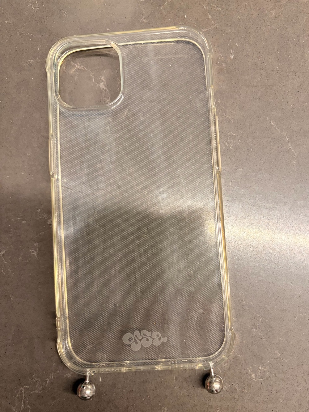 Ossa Clear Protective Phone Case with Built-In Metal Ball Stand - Transparent - Picture 3 of 4